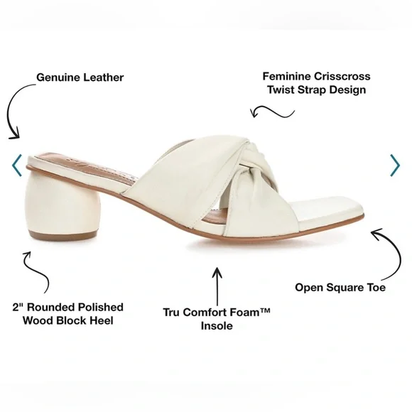 NIB Journee Signature Genuine Leather Tru Comfort Form Charlize Heels Size 10 - Picture 5 of 5